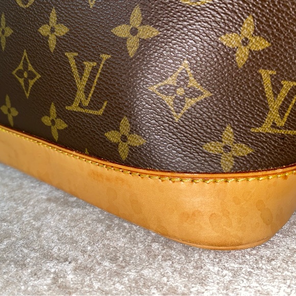 VINTAGE LOUIS VUITTON MONOGRAM ALMA PM BROWN LEATHER CANVAS SATCHEL/HANDBAG - Picture 10 of 16